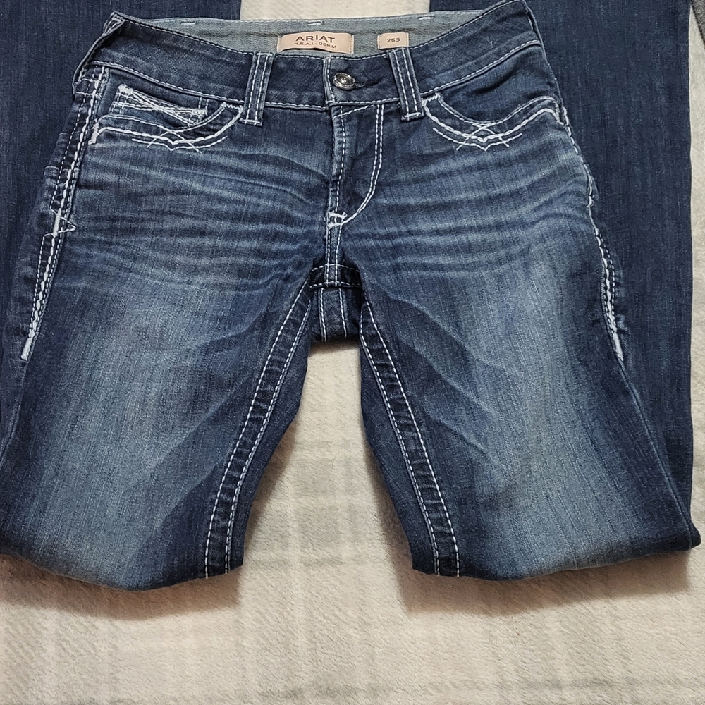 Ariat Women's Mid Rise Dark Blue Stretch Jeans